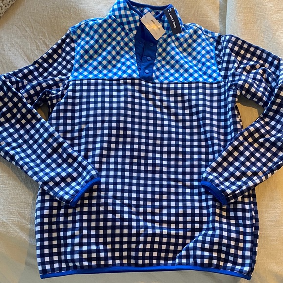 Draper James x Lands End Other - NWT Draper James Blue and White Gingham Crewneck Jacket- size kids XXL - 18-20
